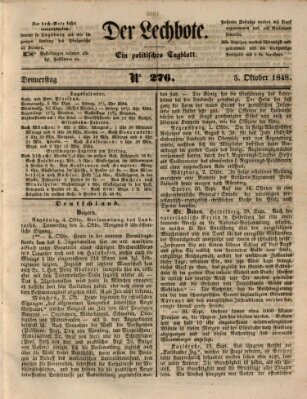 Der Lechbote Donnerstag 5. Oktober 1848