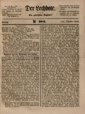 Der Lechbote Freitag 13. Oktober 1848