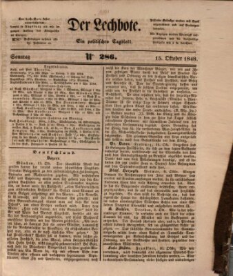 Der Lechbote Sonntag 15. Oktober 1848