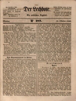 Der Lechbote Montag 16. Oktober 1848