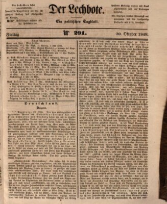 Der Lechbote Freitag 20. Oktober 1848