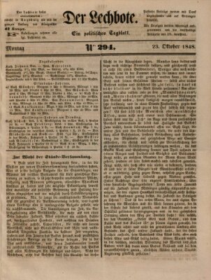 Der Lechbote Montag 23. Oktober 1848