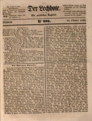 Der Lechbote Mittwoch 25. Oktober 1848