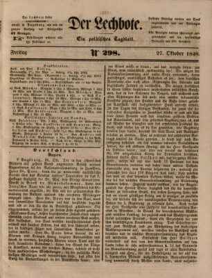 Der Lechbote Freitag 27. Oktober 1848