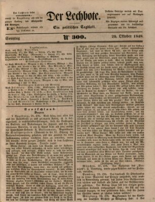 Der Lechbote Sonntag 29. Oktober 1848