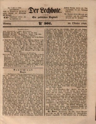 Der Lechbote Montag 30. Oktober 1848