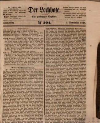 Der Lechbote Donnerstag 2. November 1848