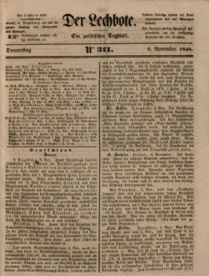 Der Lechbote Donnerstag 9. November 1848