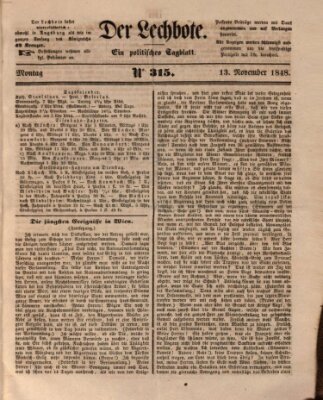 Der Lechbote Montag 13. November 1848