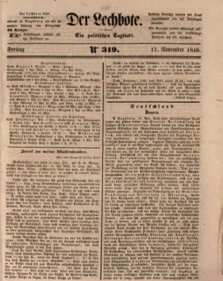 Der Lechbote Freitag 17. November 1848