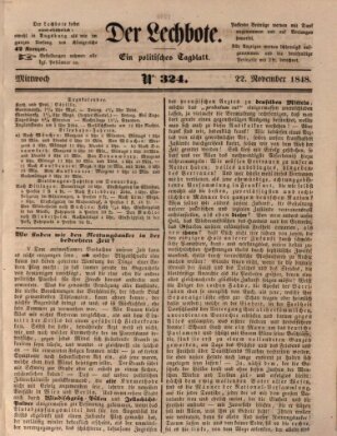 Der Lechbote Mittwoch 22. November 1848