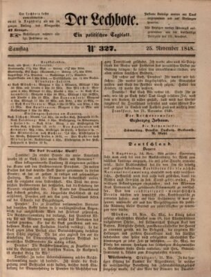 Der Lechbote Samstag 25. November 1848