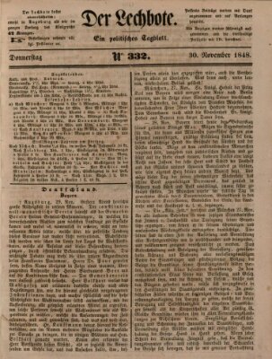 Der Lechbote Donnerstag 30. November 1848