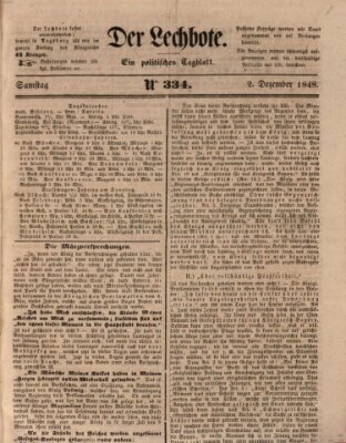 Der Lechbote Samstag 2. Dezember 1848