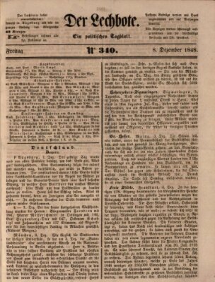 Der Lechbote Freitag 8. Dezember 1848