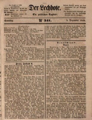 Der Lechbote Samstag 9. Dezember 1848