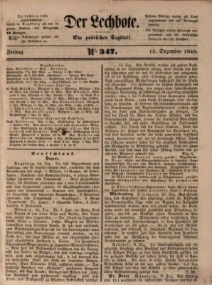 Der Lechbote Freitag 15. Dezember 1848