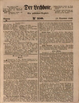 Der Lechbote Montag 18. Dezember 1848