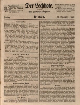 Der Lechbote Freitag 22. Dezember 1848