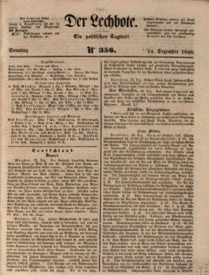 Der Lechbote Sonntag 24. Dezember 1848