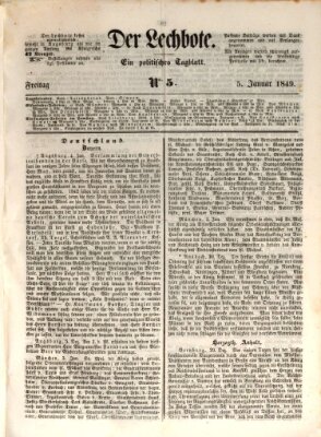 Der Lechbote Freitag 5. Januar 1849