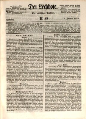 Der Lechbote Samstag 13. Januar 1849