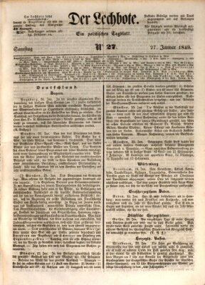 Der Lechbote Samstag 27. Januar 1849