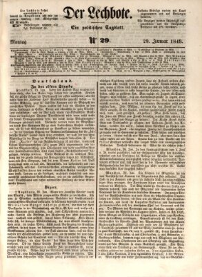 Der Lechbote Montag 29. Januar 1849