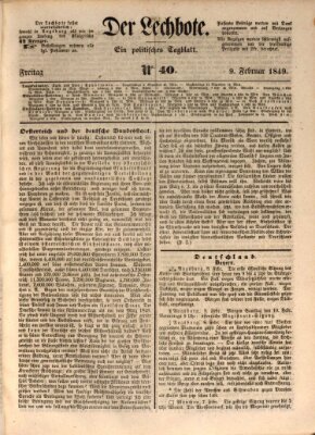 Der Lechbote Freitag 9. Februar 1849