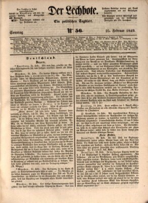 Der Lechbote Sonntag 25. Februar 1849