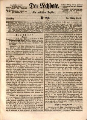 Der Lechbote Samstag 24. März 1849