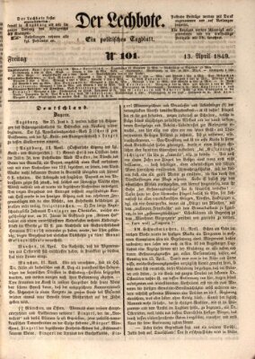 Der Lechbote Freitag 13. April 1849