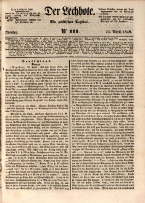 Der Lechbote Montag 23. April 1849