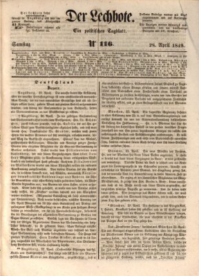 Der Lechbote Samstag 28. April 1849