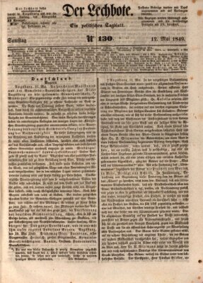 Der Lechbote Samstag 12. Mai 1849