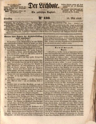 Der Lechbote Dienstag 15. Mai 1849