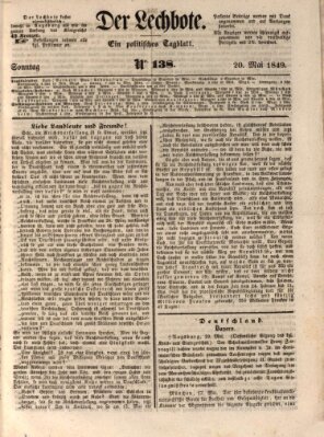 Der Lechbote Sonntag 20. Mai 1849