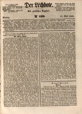 Der Lechbote Montag 21. Mai 1849