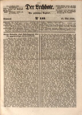 Der Lechbote Mittwoch 23. Mai 1849