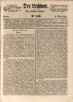 Der Lechbote Freitag 25. Mai 1849