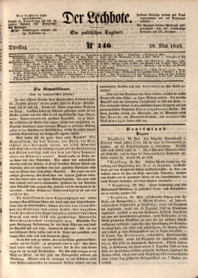 Der Lechbote Dienstag 29. Mai 1849