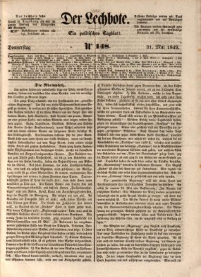 Der Lechbote Donnerstag 31. Mai 1849