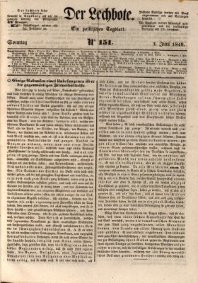 Der Lechbote Sonntag 3. Juni 1849