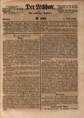 Der Lechbote Montag 4. Juni 1849