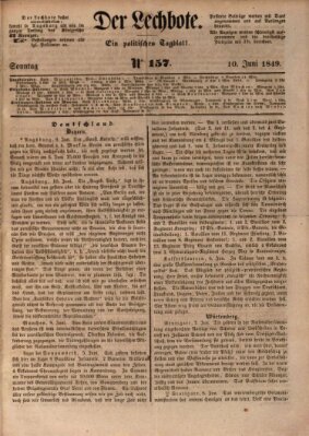 Der Lechbote Sonntag 10. Juni 1849