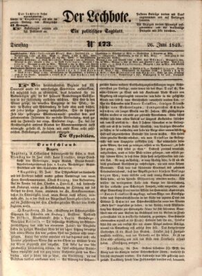 Der Lechbote Dienstag 26. Juni 1849