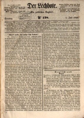 Der Lechbote Sonntag 1. Juli 1849