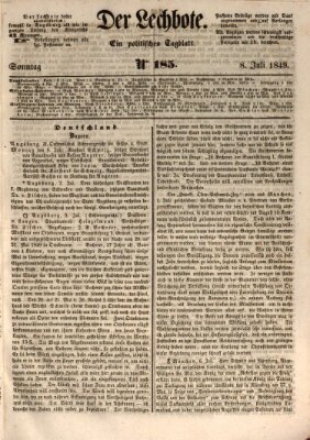 Der Lechbote Sonntag 8. Juli 1849