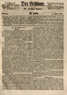 Der Lechbote Montag 9. Juli 1849