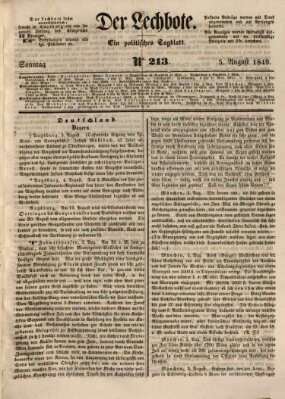 Der Lechbote Sonntag 5. August 1849